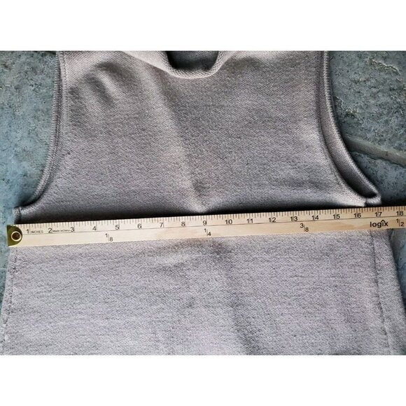 Harper Lane Sleeveles Sweater Women's Size M  Brownish Textured Fringe Open Back - Picture 12 of 12